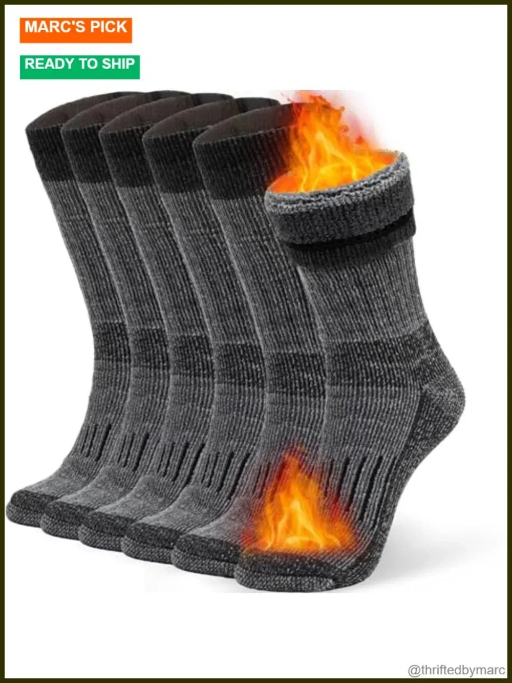 Warm Thermal Wool Socks Moisture Wicking Breathable Calf Socks